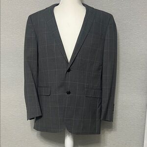 Brooks Brothers heather Gray window pane Suit Jacket and pants